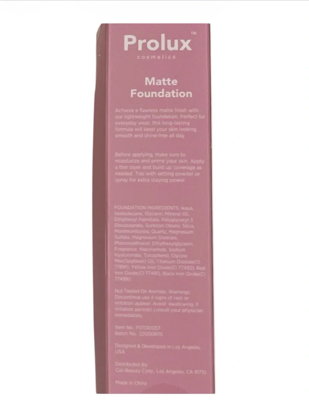 Prolux Matte Foundation Buff NIB New